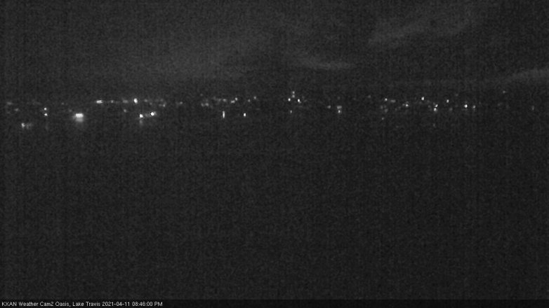 Lake Travis webcam, April 11, 2021 8:45 PM CT