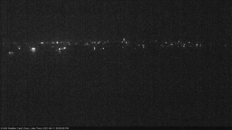 Lake Travis webcam, April 11, 2021 9:00 PM CT