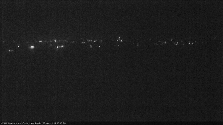 Lake Travis webcam, April 11, 2021 11:00 PM CT