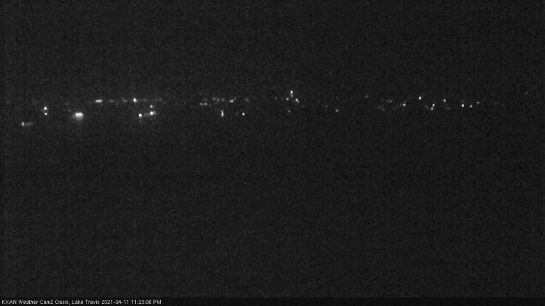 Lake Travis webcam, April 11, 2021 11:25 PM CT