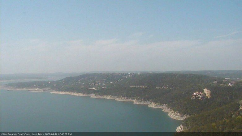 Lake Travis webcam, April 12, 2021 2:45 PM CT