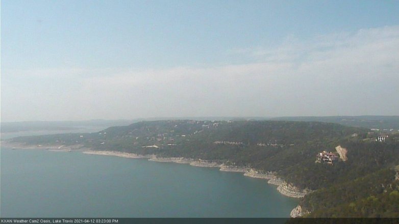 Lake Travis webcam, April 12, 2021 3:25 PM CT