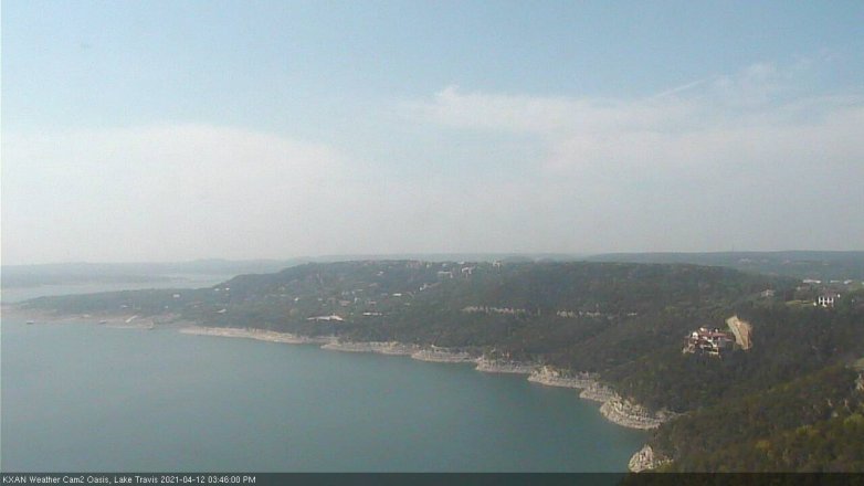 Lake Travis webcam, April 12, 2021 3:45 PM CT
