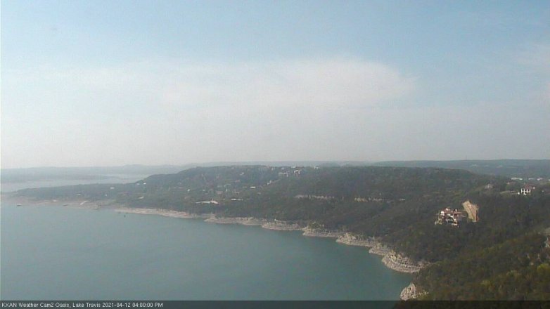 Lake Travis webcam, April 12, 2021 4:00 PM CT