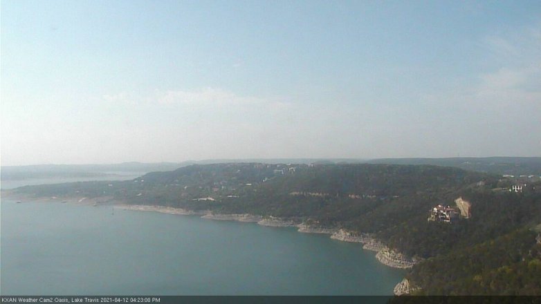Lake Travis webcam, April 12, 2021 4:25 PM CT