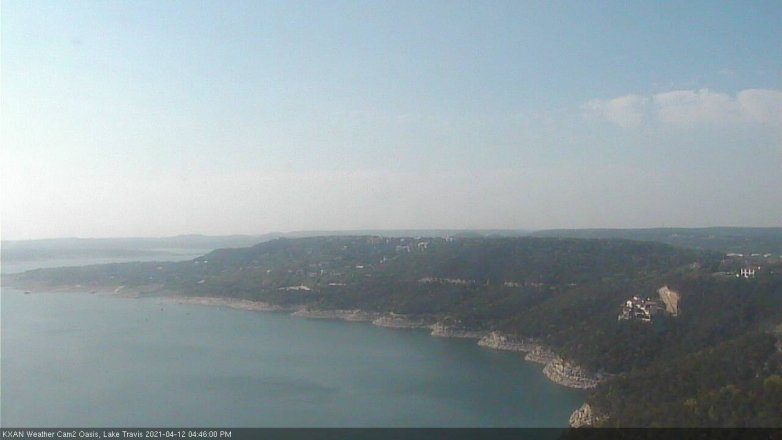 Lake Travis webcam, April 12, 2021 4:45 PM CT