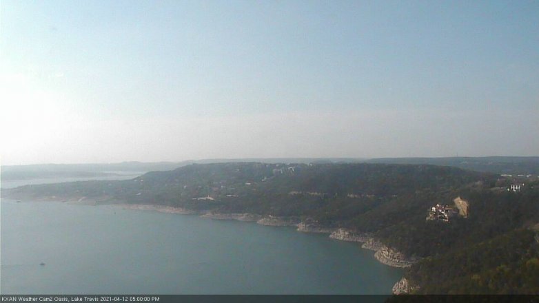 Lake Travis webcam, April 12, 2021 5:00 PM CT
