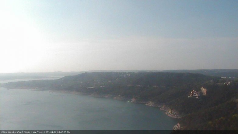 Lake Travis webcam, April 12, 2021 5:45 PM CT