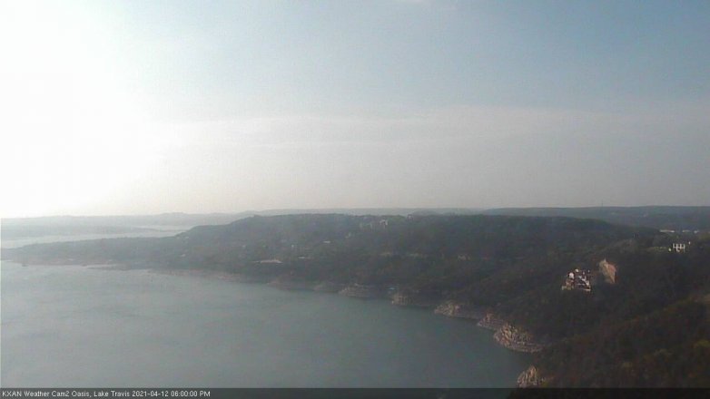 Lake Travis webcam, April 12, 2021 6:00 PM CT