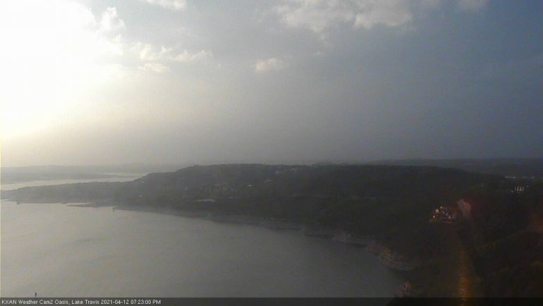Lake Travis webcam, April 12, 2021 7:25 PM CT
