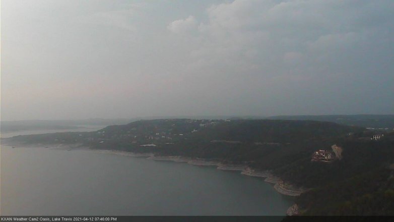 Lake Travis webcam, April 12, 2021 7:45 PM CT