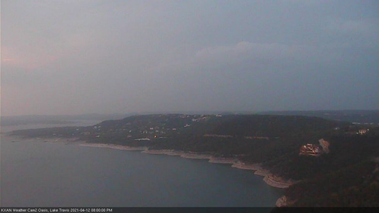 Lake Travis webcam, April 12, 2021 8:00 PM CT