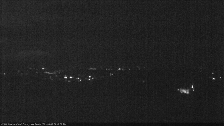 Lake Travis webcam, April 12, 2021 8:45 PM CT