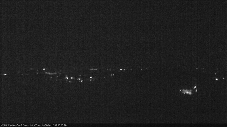 Lake Travis webcam, April 12, 2021 9:00 PM CT