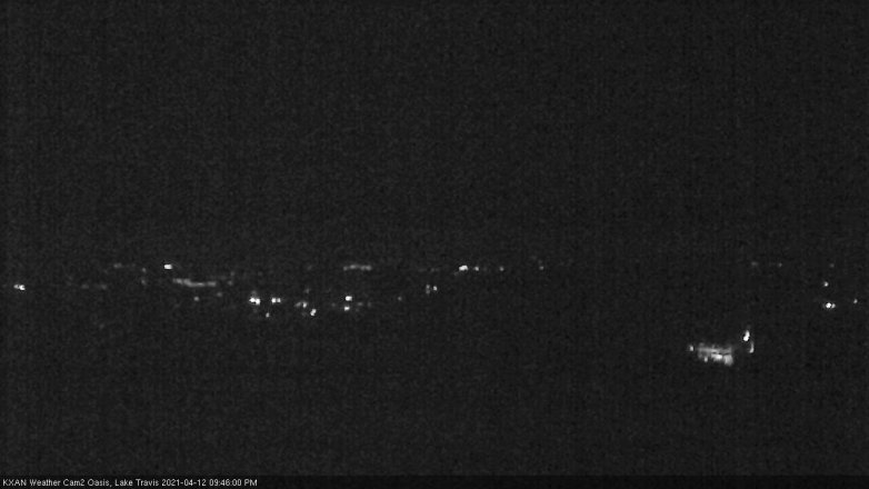 Lake Travis webcam, April 12, 2021 9:45 PM CT