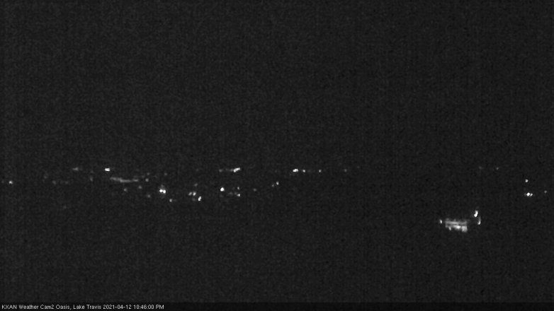 Lake Travis webcam, April 12, 2021 10:45 PM CT