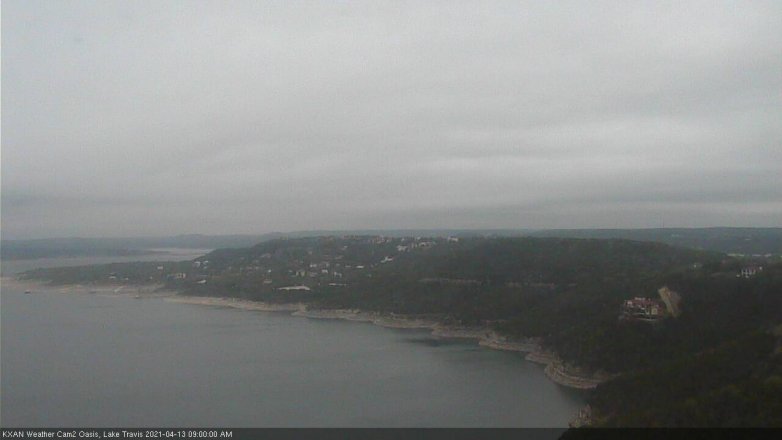 Lake Travis webcam, April 13, 2021 9:00 AM CT