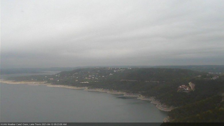 Lake Travis webcam, April 13, 2021 9:25 AM CT