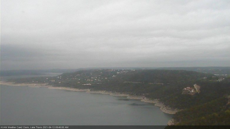 Lake Travis webcam, April 13, 2021 9:45 AM CT