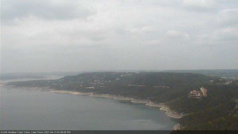 Lake Travis webcam, April 13, 2021 1:45 PM CT