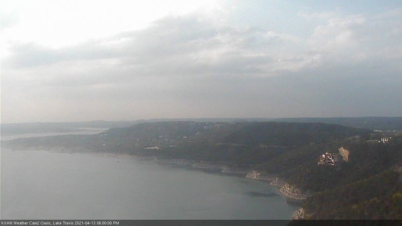 Lake Travis webcam, April 13, 2021 6:00 PM CT