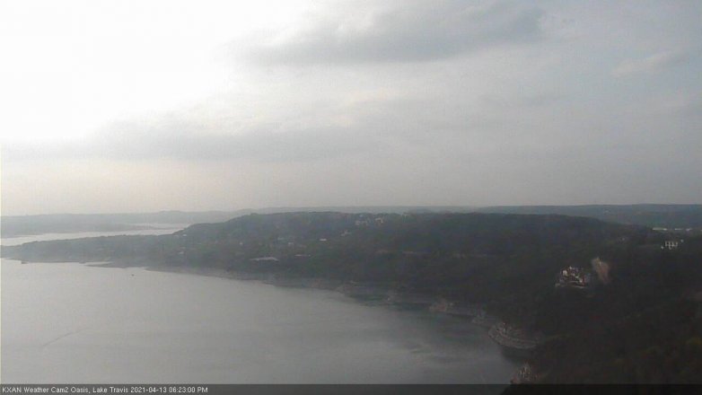 Lake Travis webcam, April 13, 2021 6:25 PM CT