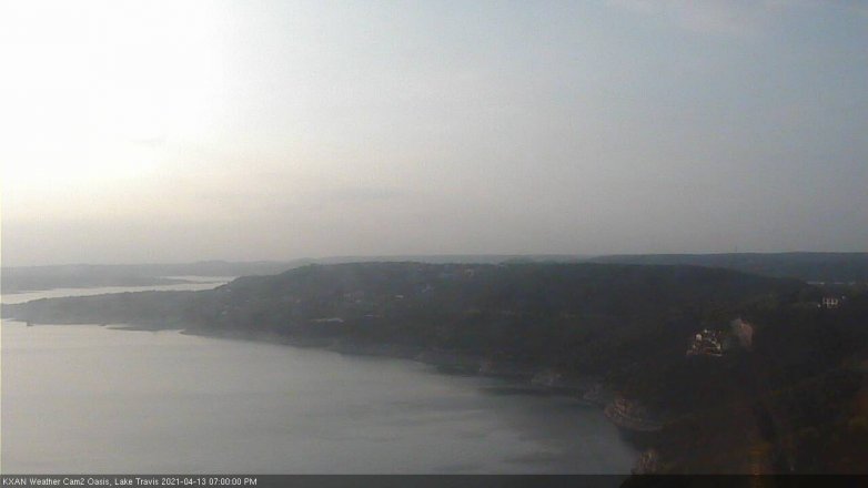 Lake Travis webcam, April 13, 2021 7:00 PM CT