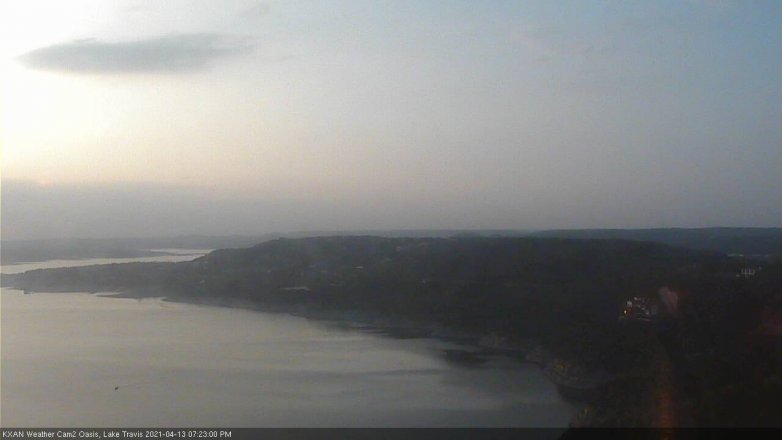 Lake Travis webcam, April 13, 2021 7:25 PM CT