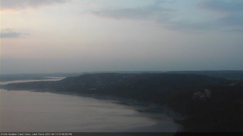 Lake Travis webcam, April 13, 2021 7:45 PM CT
