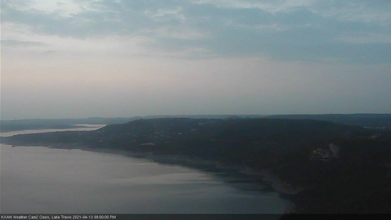 Lake Travis webcam, April 13, 2021 8:00 PM CT
