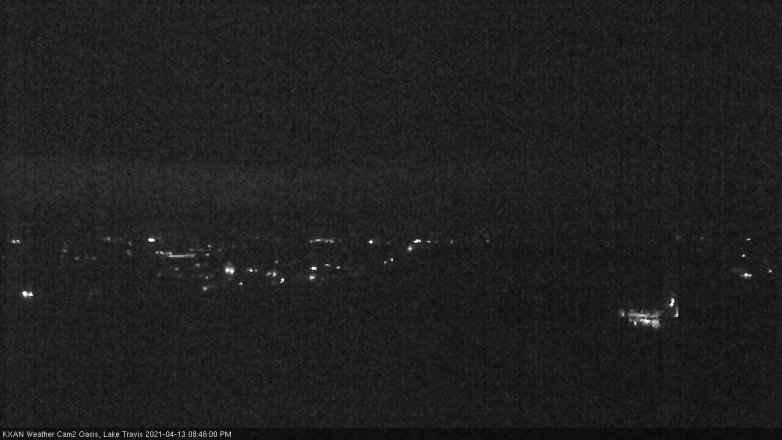Lake Travis webcam, April 13, 2021 8:45 PM CT