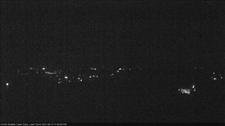 Lake Travis webcam, April 13, 2021 11:00 PM CT