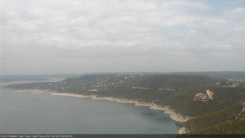 Lake Travis webcam, April 14, 2021 1:45 PM CT
