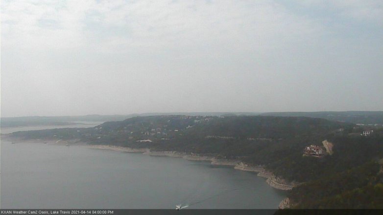 Lake Travis webcam, April 14, 2021 4:00 PM CT