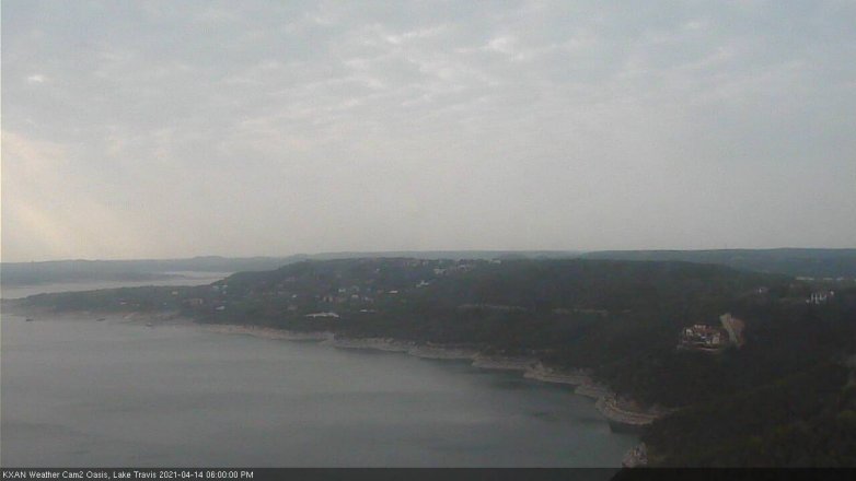 Lake Travis webcam, April 14, 2021 6:00 PM CT
