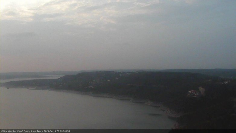 Lake Travis webcam, April 14, 2021 7:25 PM CT