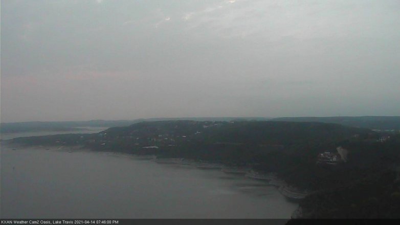 Lake Travis webcam, April 14, 2021 7:45 PM CT