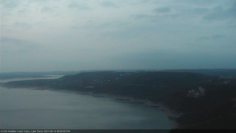 Lake Travis webcam, April 14, 2021 8:00 PM CT