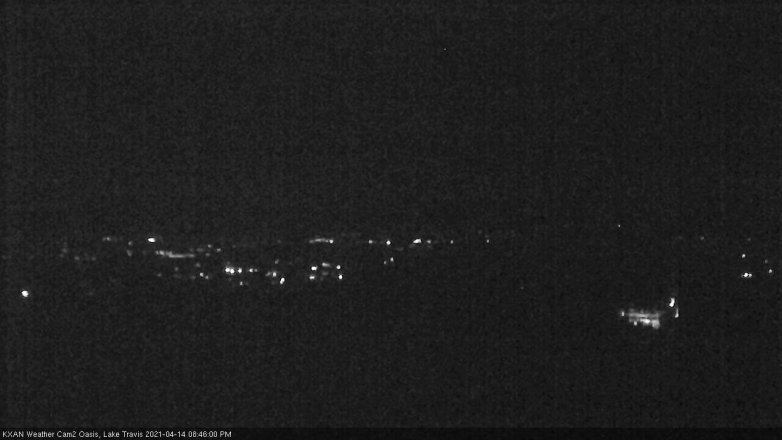 Lake Travis webcam, April 14, 2021 8:45 PM CT