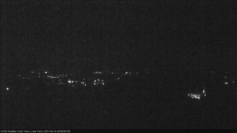 Lake Travis webcam, April 14, 2021 9:00 PM CT
