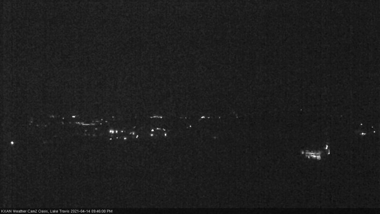 Lake Travis webcam, April 14, 2021 9:45 PM CT
