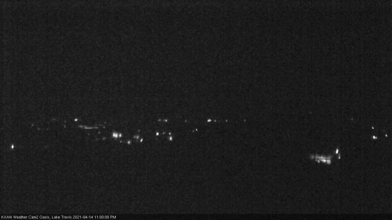 Lake Travis webcam, April 14, 2021 11:00 PM CT