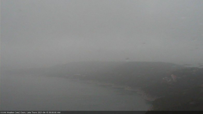 Lake Travis webcam, April 15, 2021 9:00 AM CT