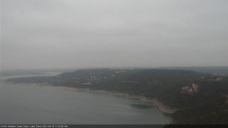 Lake Travis webcam, April 15, 2021 11:25 AM CT
