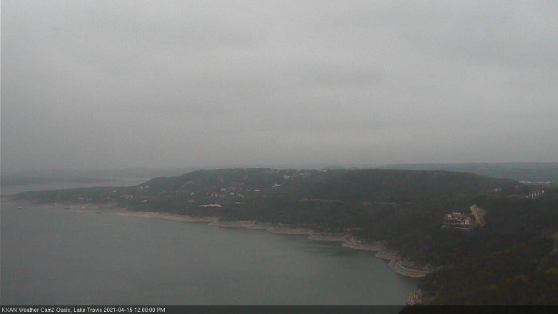 Lake Travis webcam, April 15, 2021 12:00 PM CT