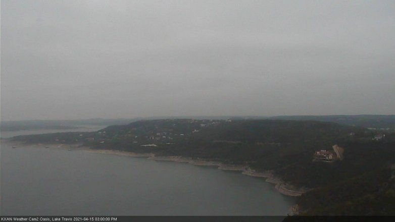 Lake Travis webcam, April 15, 2021 3:00 PM CT