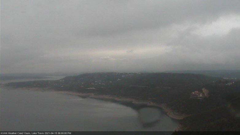 Lake Travis webcam, April 15, 2021 6:00 PM CT