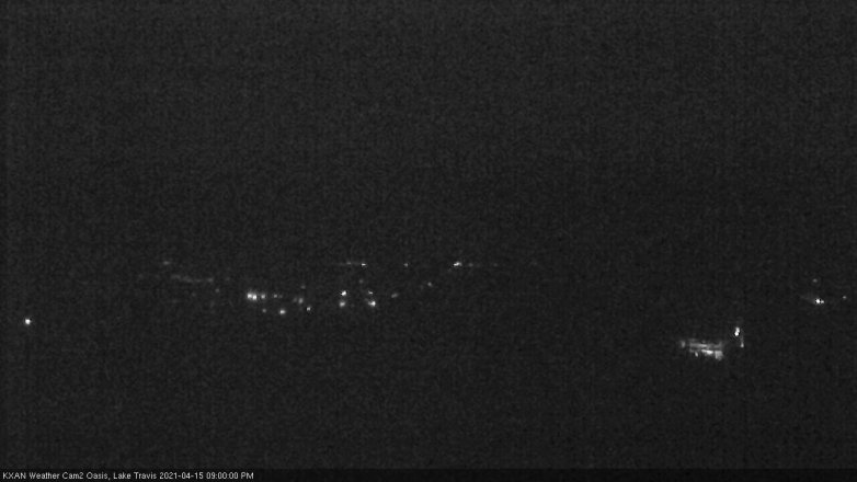 Lake Travis webcam, April 15, 2021 9:00 PM CT