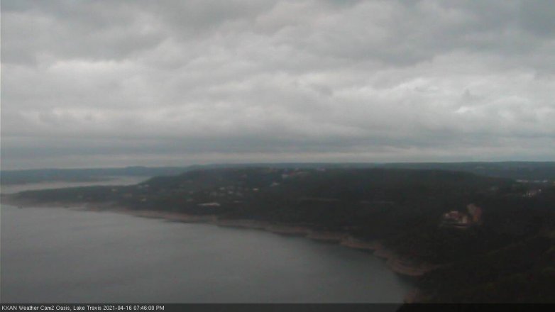 Lake Travis webcam, April 16, 2021 7:45 PM CT