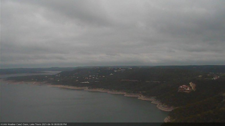 Lake Travis webcam, April 16, 2021 8:00 PM CT